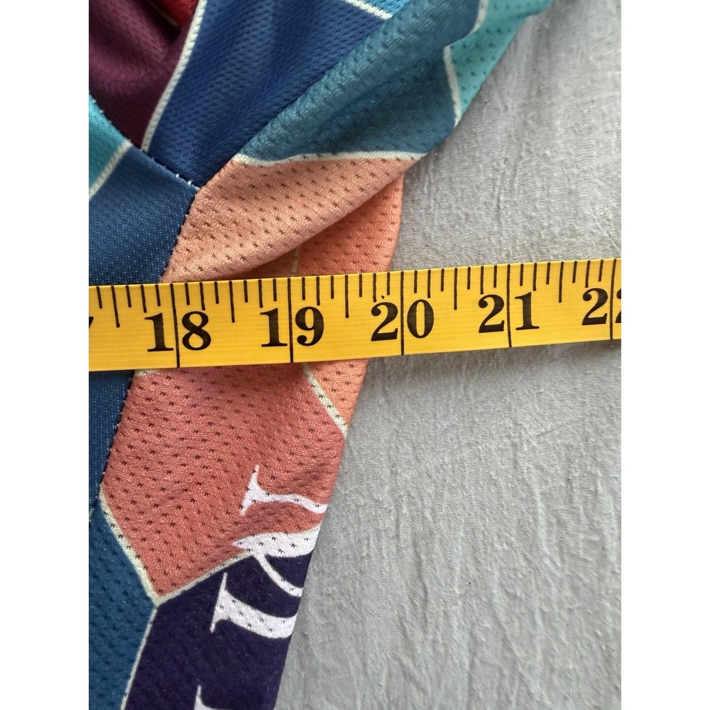 MYNEKO Men's L Cycling Jersey Colorful Geometric Full Zip 3 Pocket - Picture 4 of 4